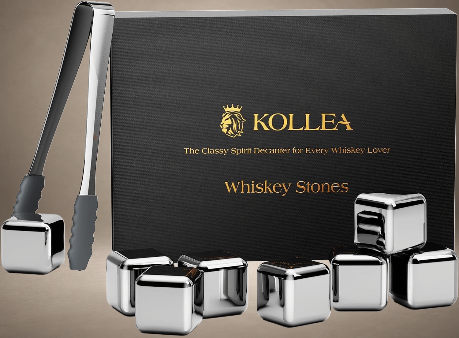 Kollea Stainless Steel Whiskey Stones (8-Pack)