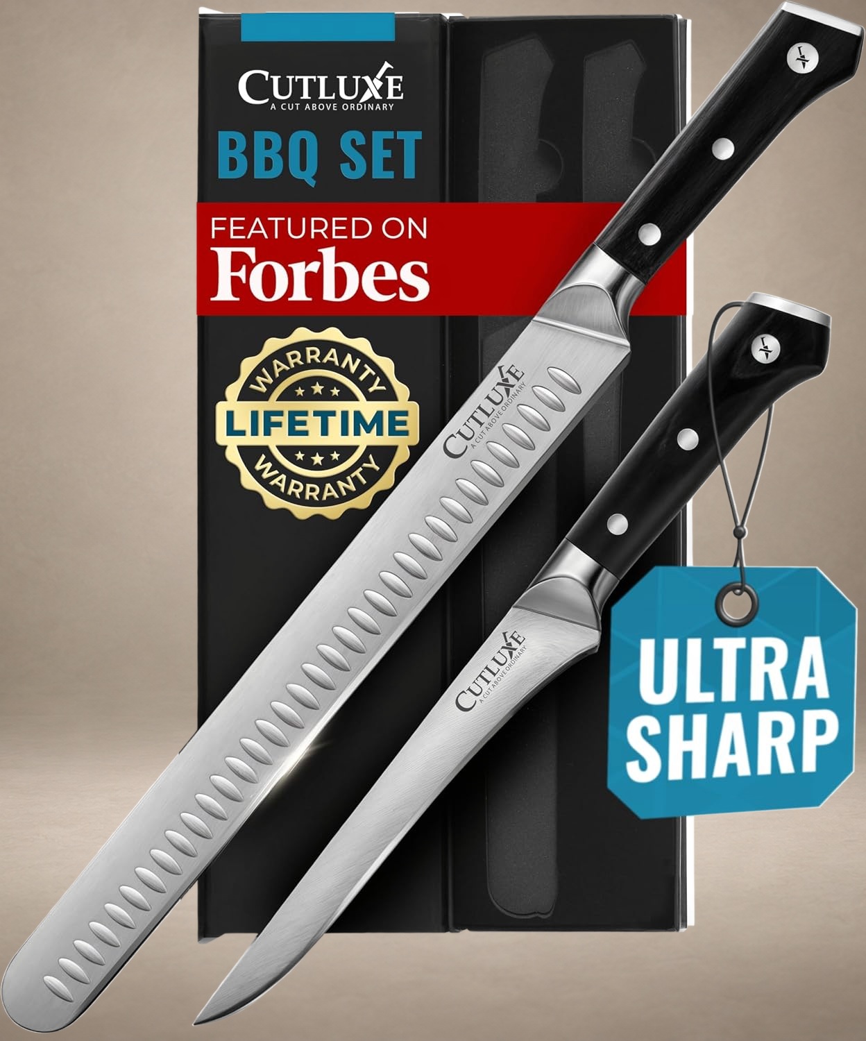 Cutluxe Brisket Carving & Boning Knife Set