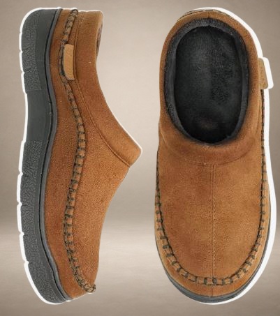 Men's Slip On Moccasin Slippers Indoor Outdoor