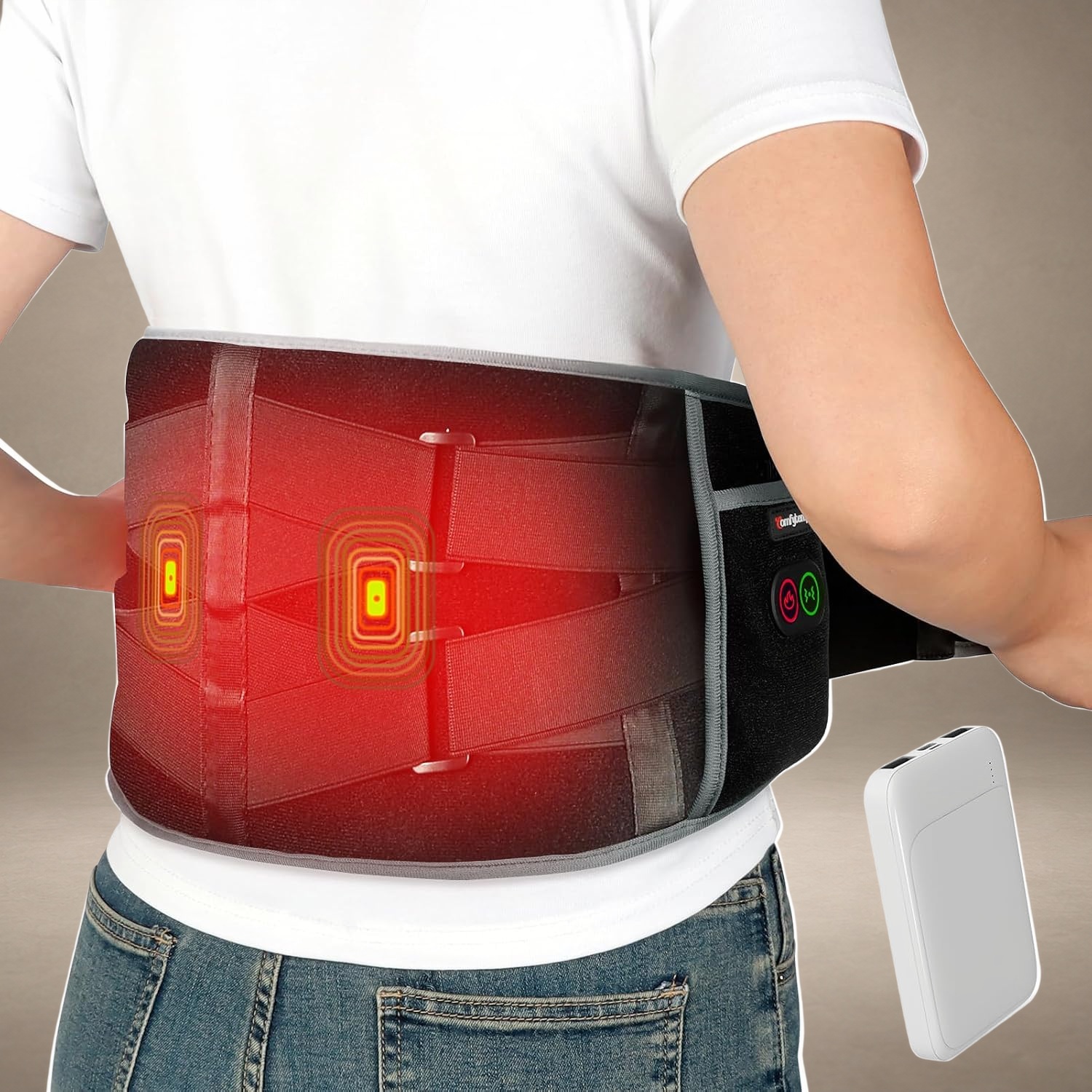 Comfytemp Cordless Heating Pad with Massager