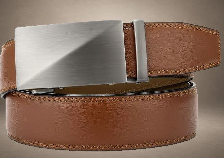 Men's Leather Ratchet Belt - Customizable Fit (35mm)