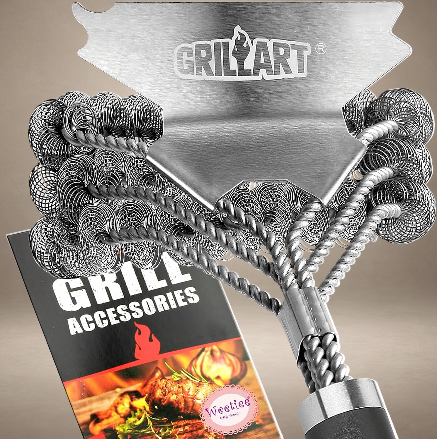 Bristle-Free 18" Grill Brush & Scraper