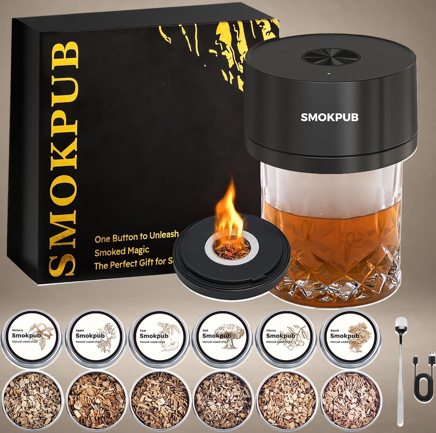 Electric Whiskey Smoker Kit (No Butane Needed)